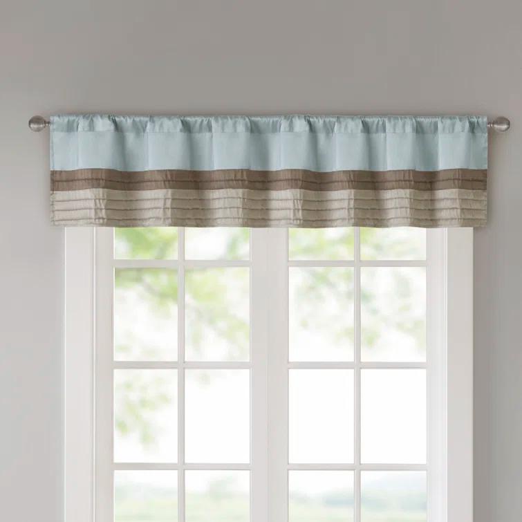 Madison Park Amherst Polyoni Pintuck Single Window Valance