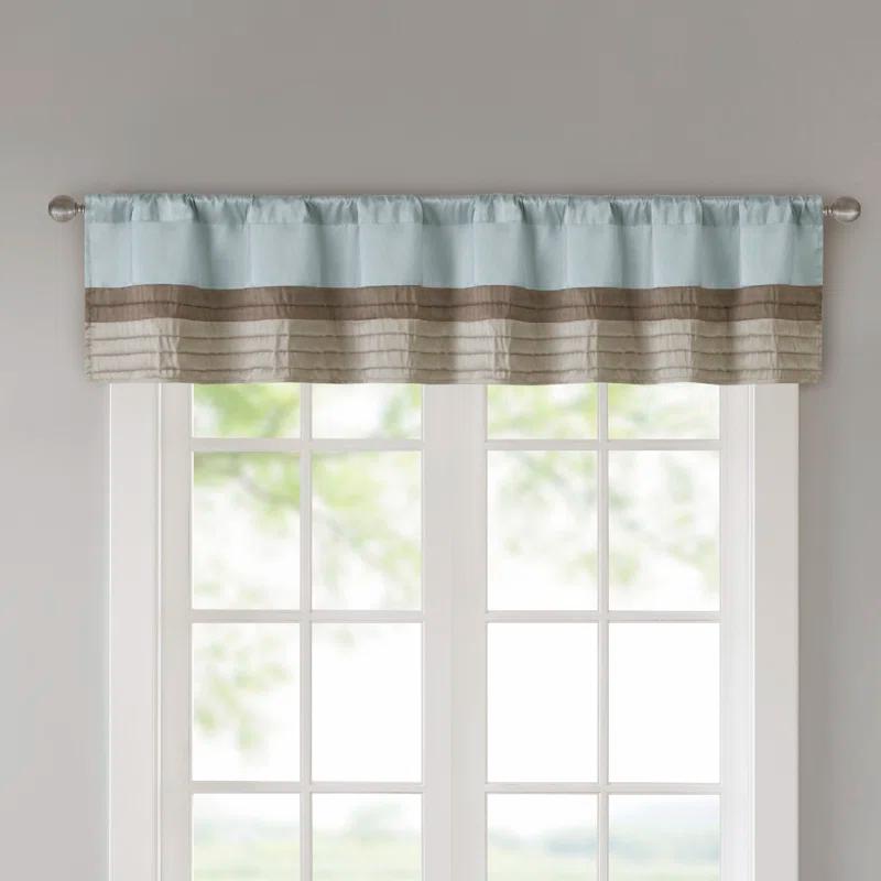 Madison Park Amherst Polyoni Pintuck Single Window Valance