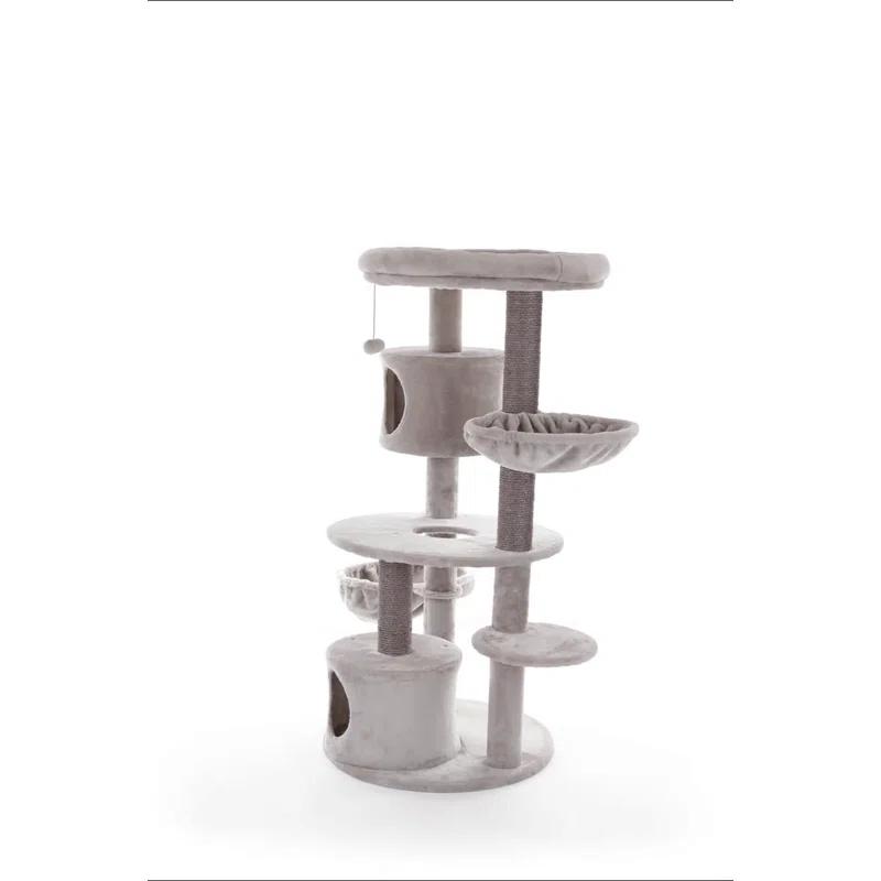 TRIXIE TRIXIE Anna 50-in Cat Tree, Jute Scratching Posts, Cat Tower with Condos, Hammocks, Platforms, Hanging Cat Toy