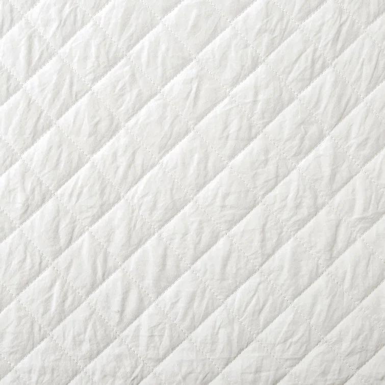 Lush Decor Ava Diamond Oversized Cotton Quilt White 3Pc Set Cal King