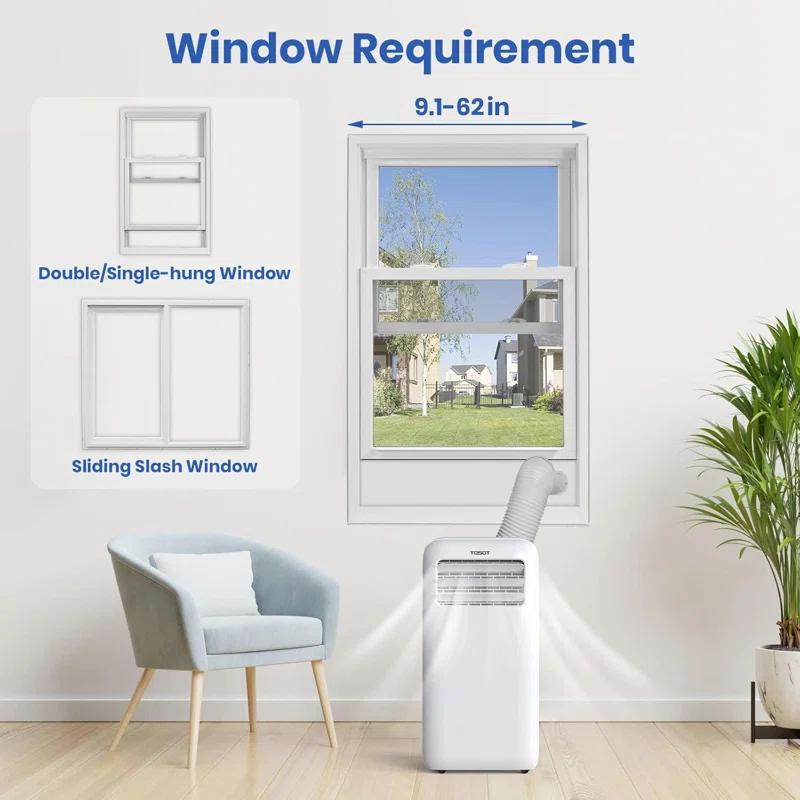 Tosot TOSOT 11500 BTU Portable Air Conditioner for 400 Square Feet with Remote and Auto Swing