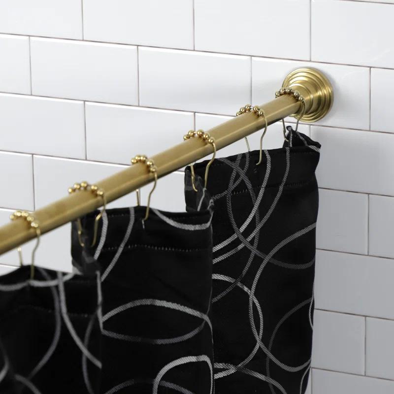 Kingston Brass Edenscape 60-Inch to 72-Inch Adjustable Shower Curtain Rod with Rings