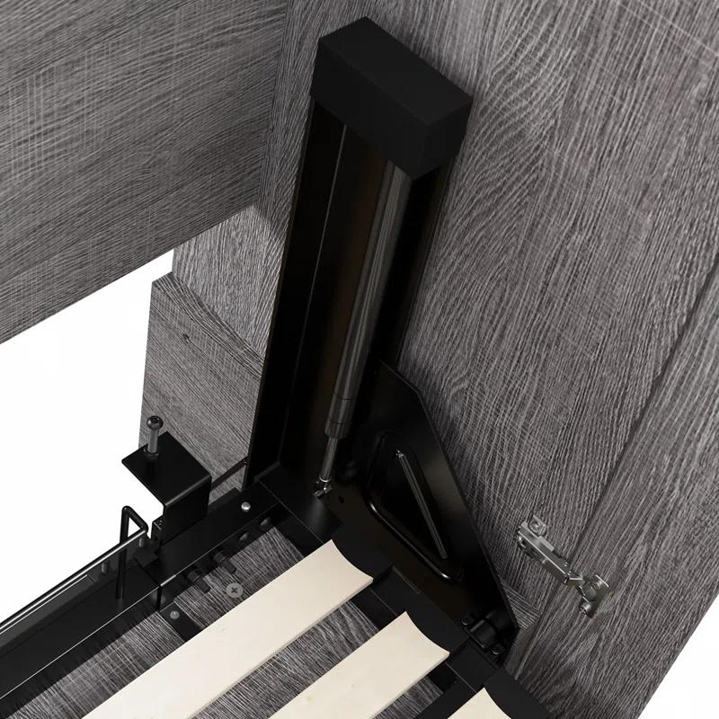 Mercury Row® Armiead Murphy Bed with Shelves and Pull-Out out Dewsk