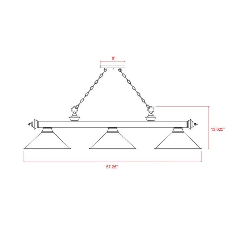 Lark Manor™ Annaleisa 3 - Light Pool Table Lights Pendant