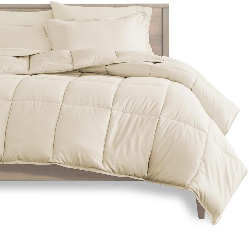 Full XL Sand Microfiber Down Alternative Bed-in-a-Bag Set