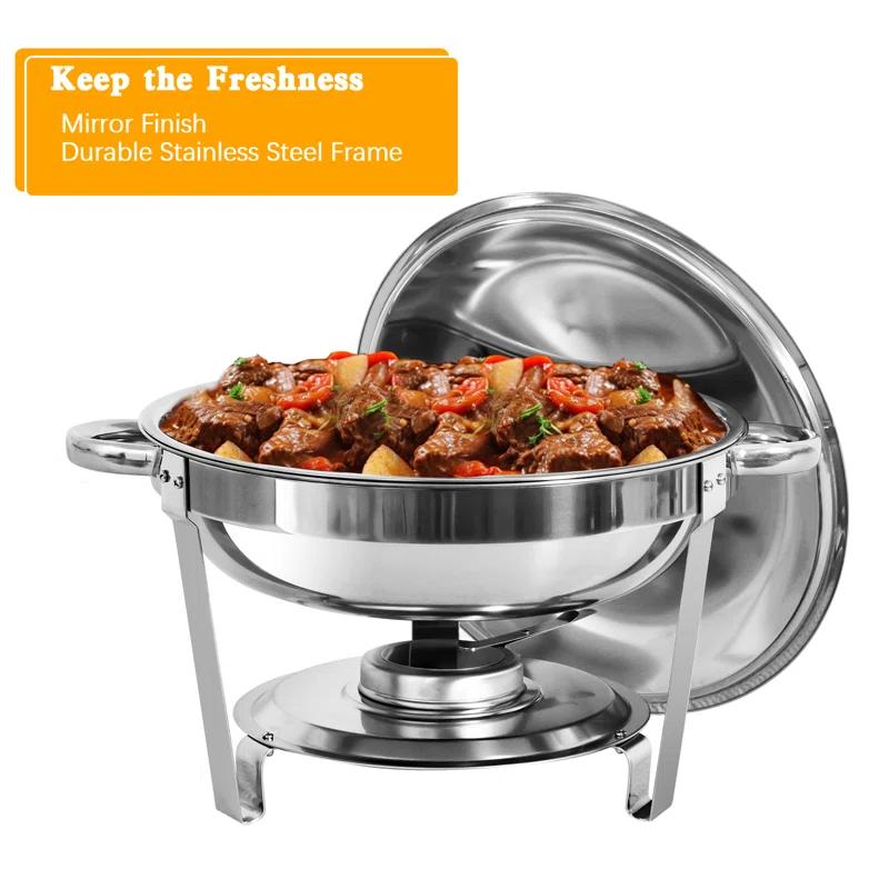 The Party Aisle™ Stainless Steel Round Chafing Dish (Set of 2)