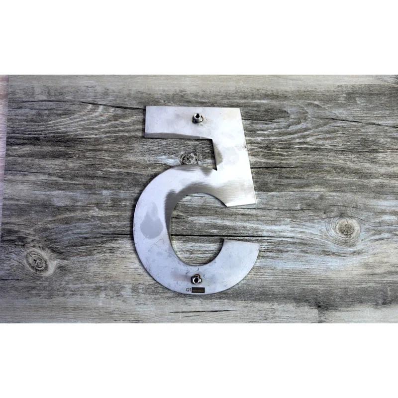 Barton Barton 6-Inch Floating Mount Steel House Number for Address Sign (Black)