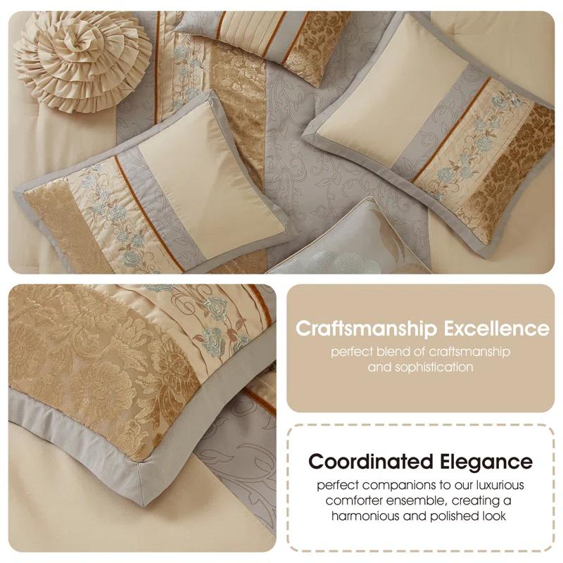 Nanshing America, Inc Riley 7 Piece Glam Comforter Set