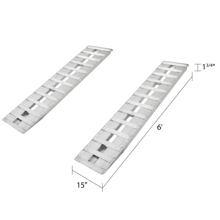 HD Ramps 72" Aluminum Truck Car Auto Trailer Ramps Auto Hauler Hook Ends 4000 lb