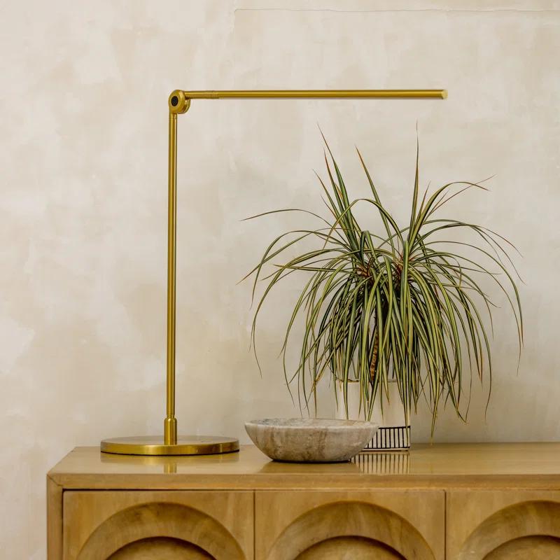 Brightech Libra 39 in. Dimmable LED Industrial Desk Lamp with USB-C Port and Adjustable Lamp Head & Reviews | Wayfair