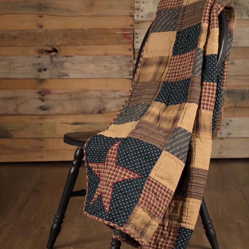 Patriotic Patch Handmade Throw Blanket