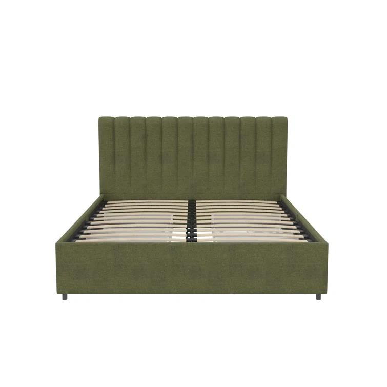 Novogratz Brittany Upholstered Unfinished Platform Storage Bed