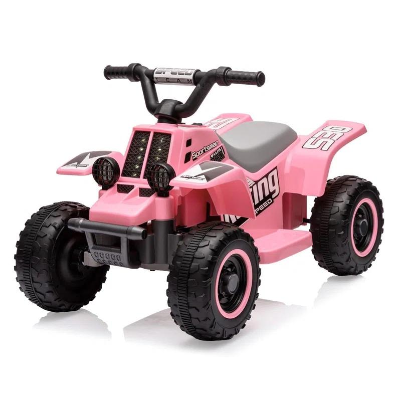 Hetoy 6V Kids Ride On Electric ATV With LED Headlights