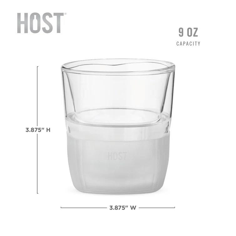 Glass Whiskey FREEZE Cooling Cup (Set of 2)