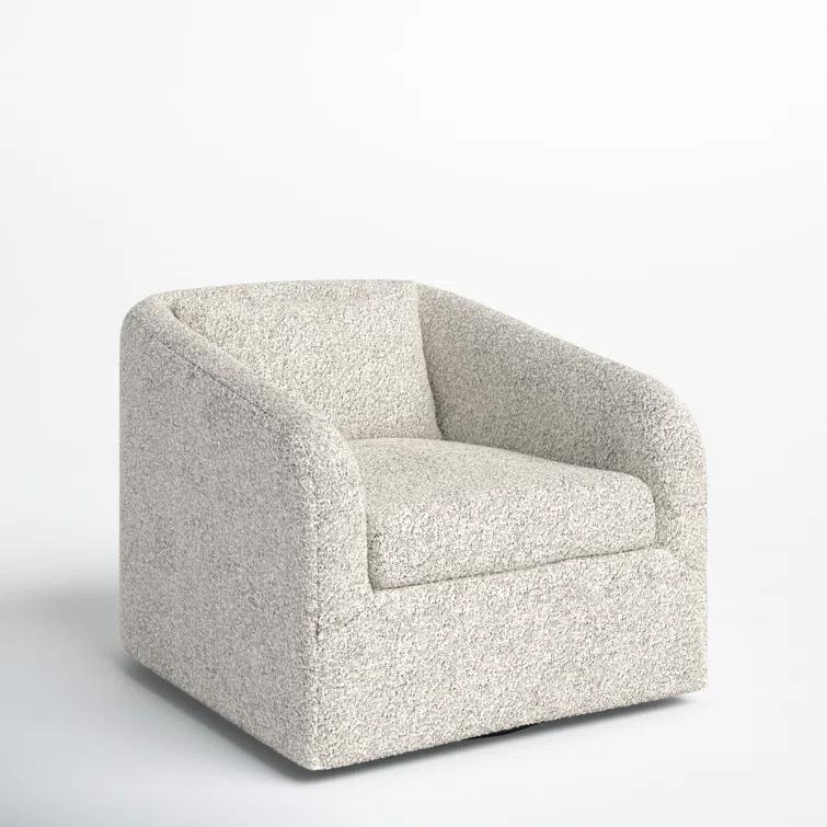 Ren Swivel Chair - Gray Boucle