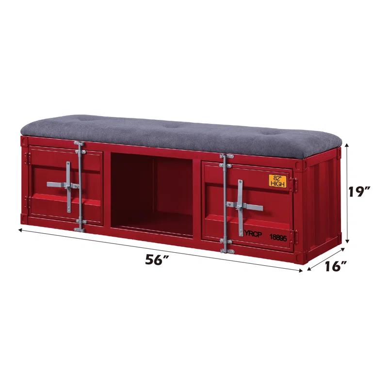 Acme Cargo Fabric Upholstered Storage Bench