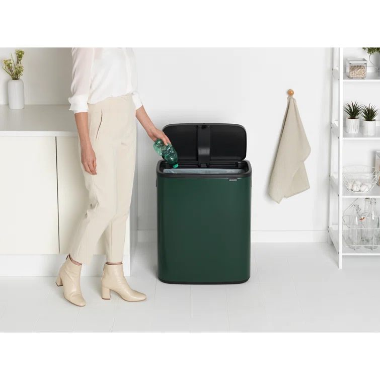 Brabantia Bo Touch Top Trash Can, 16 Gallon