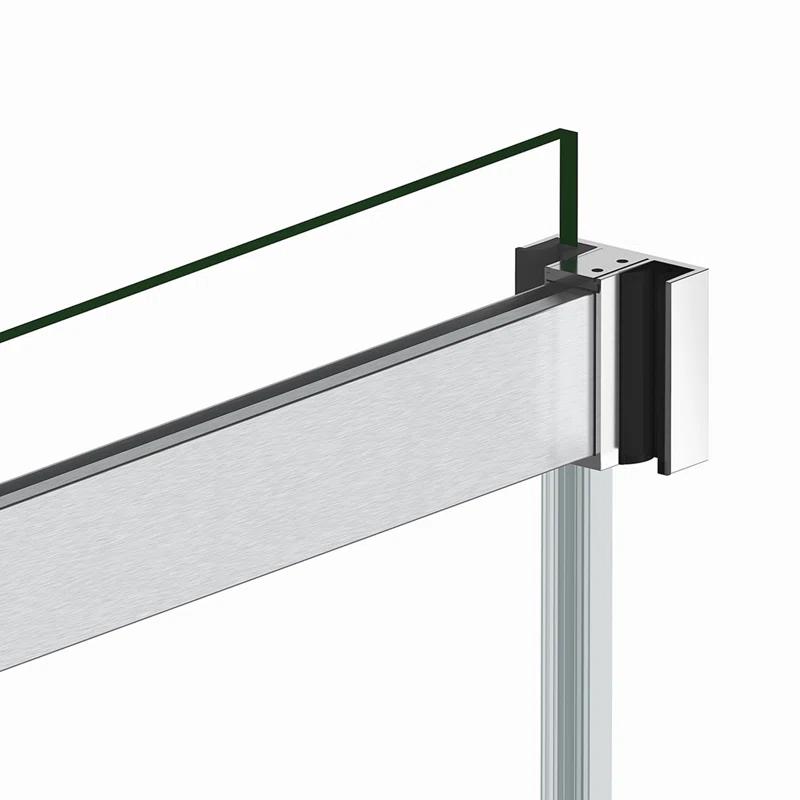 48" W x 35.8” D x 76" H Frameless Rectangle Sliding Shower Enclosure with Towel Bar