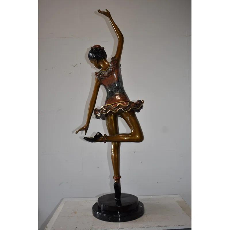 Winston Porter Brailen Ballet Dancer Ballerina Statue Size: 20" x 14" x 57"H