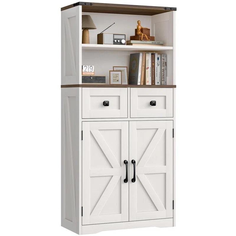 August Grove® Farmhouse Storage Cabinet For Bathroom, Kitchen, Living Room
