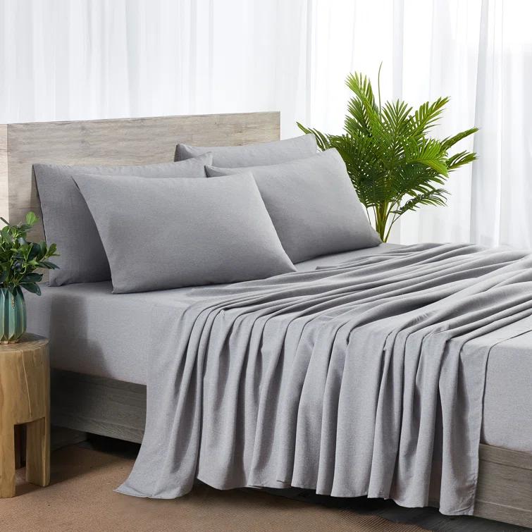 Bed Bath Fashions Bibb Home 2000 Count 6-Piece Rayon From Bamboo Sheet Set with Snug Grip