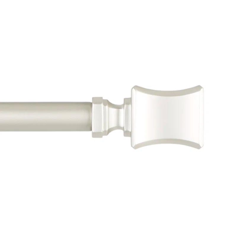 Amalgamated Textiles Exclusive Home Loran 1" Window Curtain Rod and Finial Set, Adjustable