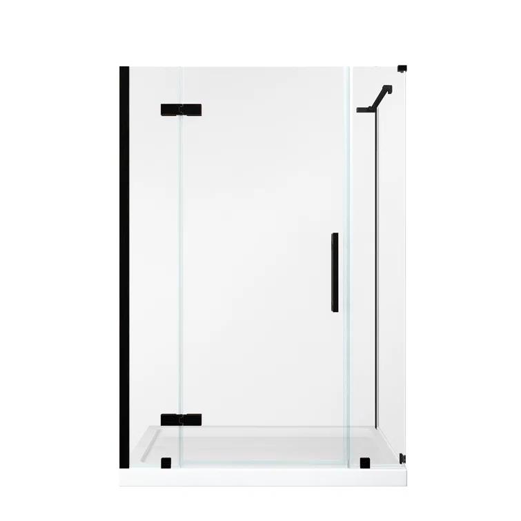 Ove Decors Endless Tampa 54" W x 72" H Corner Frameless Shower Kit, Door, Panel, Base TA1433330