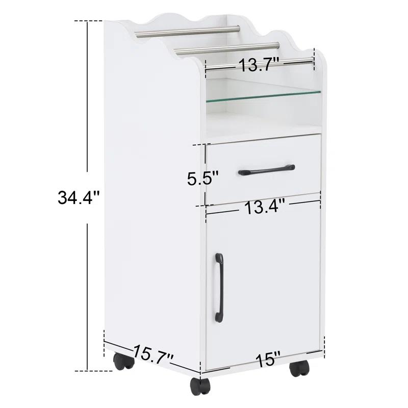 Hokku Designs Salon Trolley Makeup Organizer with Wheels