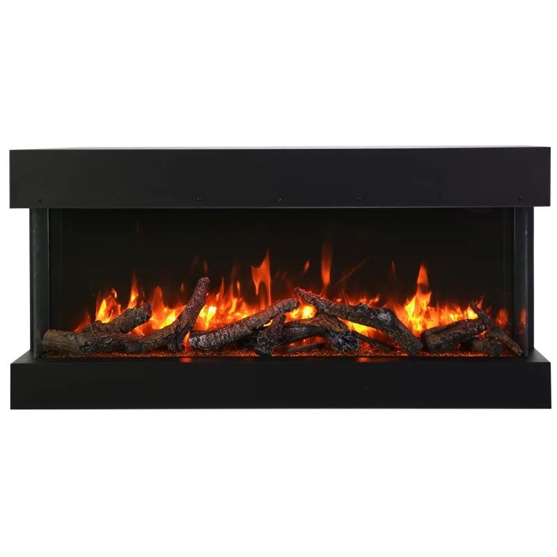 Amantii 72-TRU-VIEW-XL XT – 72″ Wide X 22″ In Height –3 Sided Glass / Indoor Or Outdoor Electric Fireplace