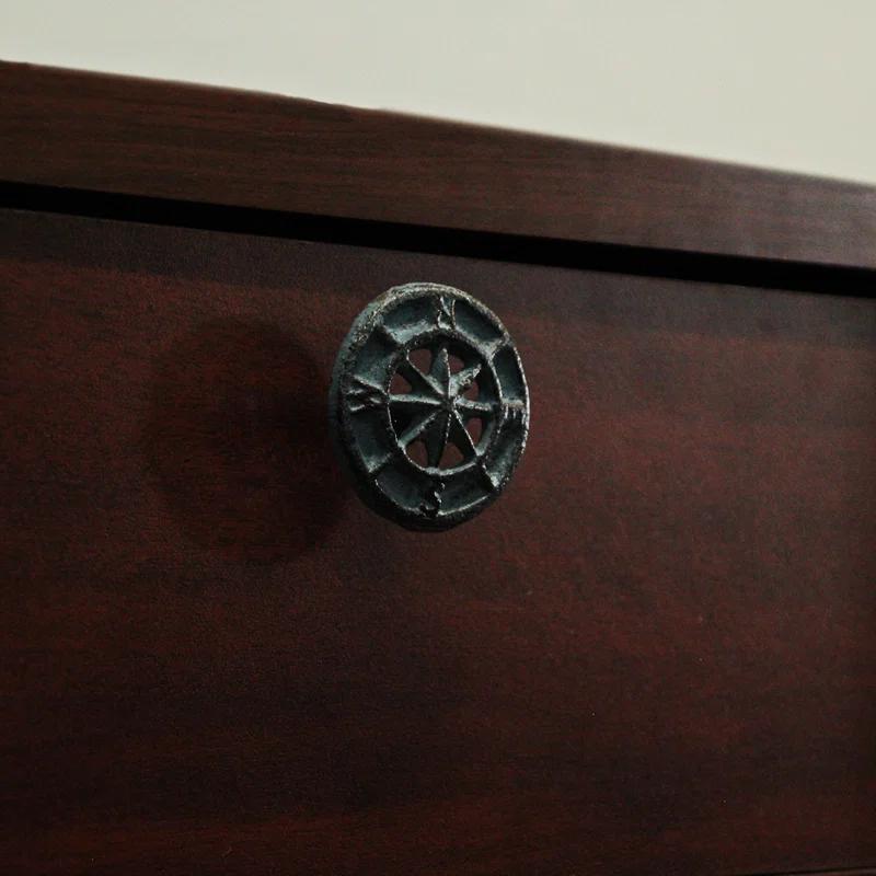 Zeckos Set Of 12 Light Blue Cast Iron Compass Rose Drawer Pulls Cabinet Hardware Knobs (Set of 12)