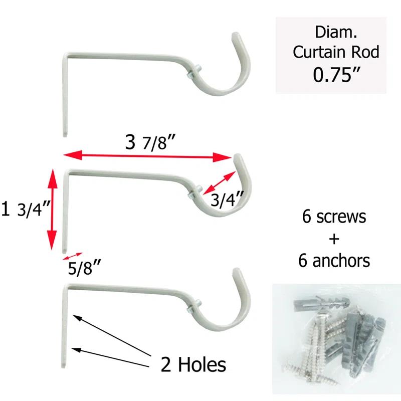 Evideco Luxury Steel Adjustable Single Curtain Rod