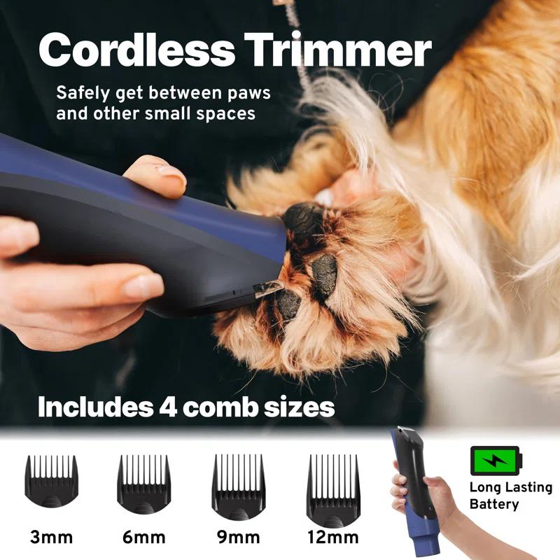 One Premium Pet Vacuum with Dog Grooming Kit, Pet Grooming Vacuum & Dog Clippers & Dog Brush for Shedding