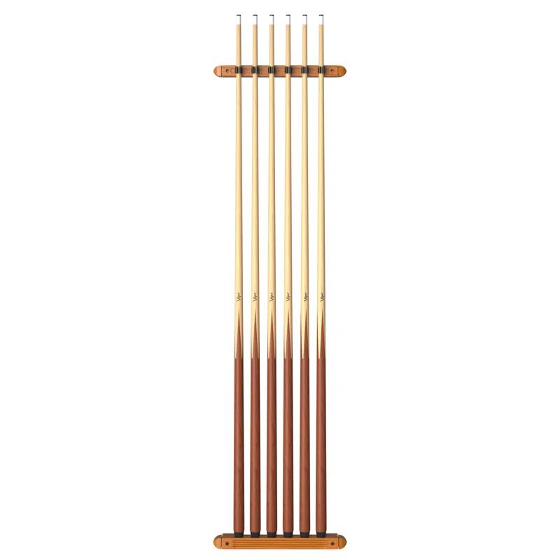 Fat Cat 6-cue Wall Oak Cue Rack