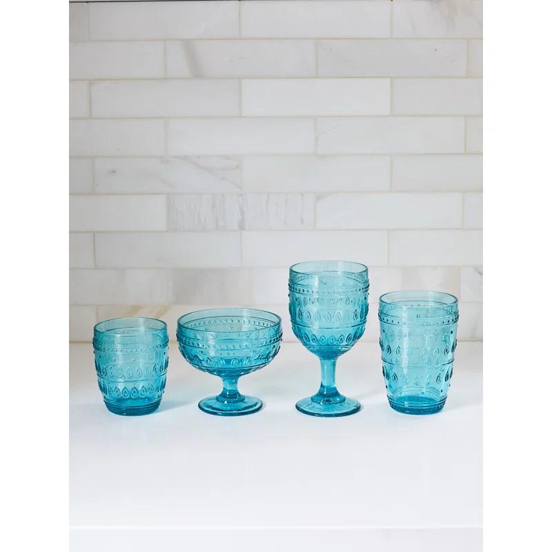 Euro Ceramica Fez Glassware 14oz Highball Glass Set (Set of 4)