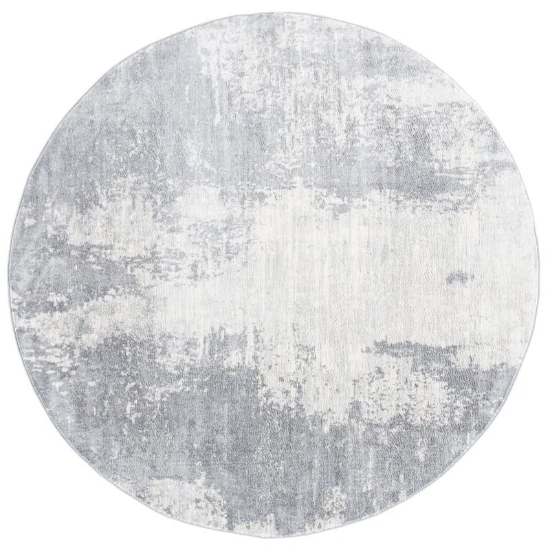 Steelside™ Adilene Abstract Light Gray/Ivory Area Rug