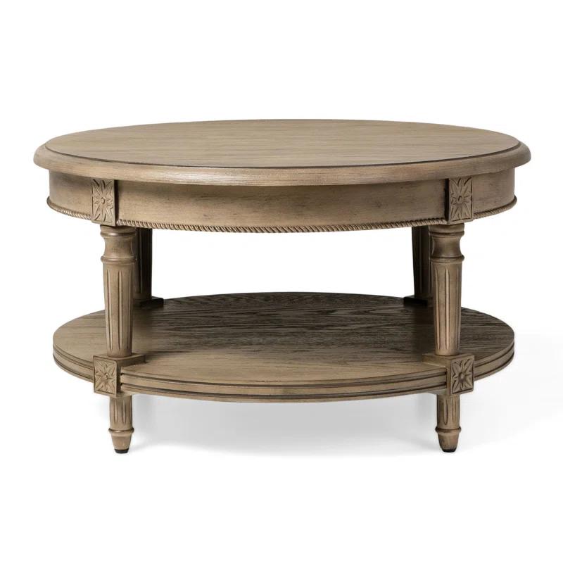 Maven Lane Pullman Round Wooden Coffee Table