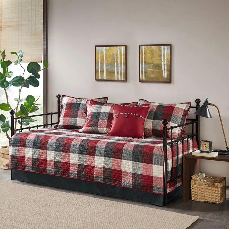 Madison Park Ridge 3 Piece Reversible Plaid Daybed Cover Set