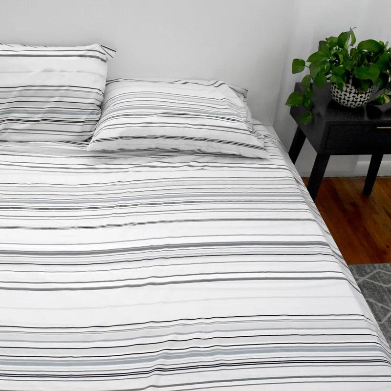 SouthShore Fine Linens Coastal Stripes Collection Striped Microfiber Sheet Set