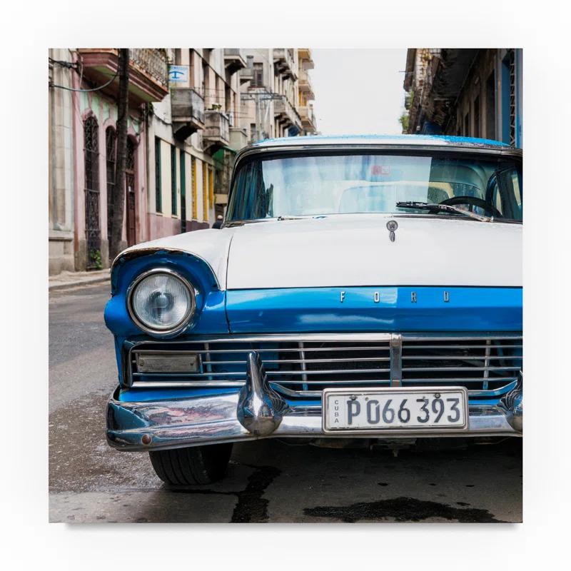 Trademark Fine Art Philippe Hugonnard " Old Ford Blue Car " by Philippe Hugonnard