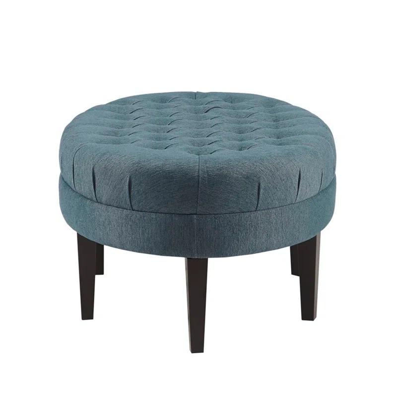 Martin Button Tufted Oval Cocktail Ottoman