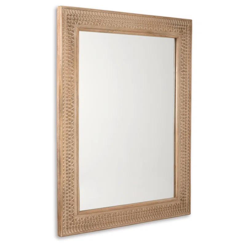 Ebern Designs Solid Wood Flat Mirror
