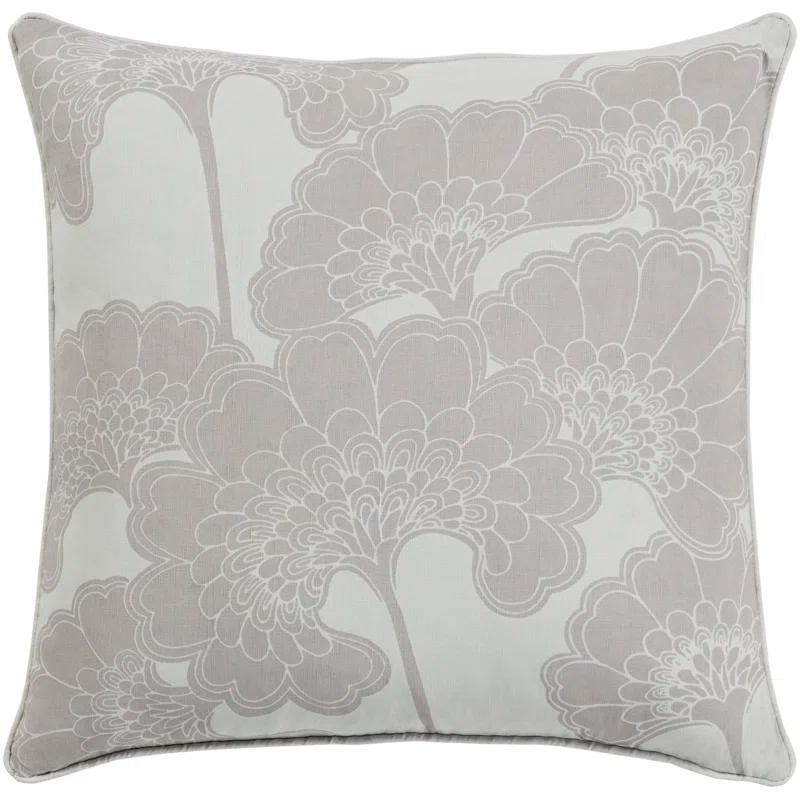 Livabliss Japanese Floral Floral Linen Pillow Cover