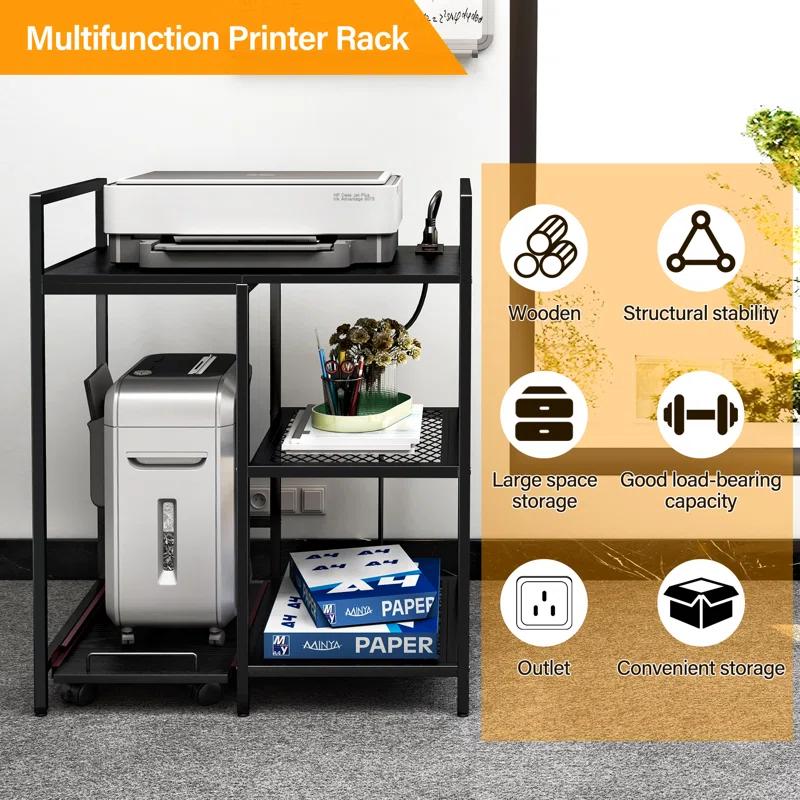 TC-HOMENY 28'' H x 23.5'' W Printer Stand & Reviews | Wayfair