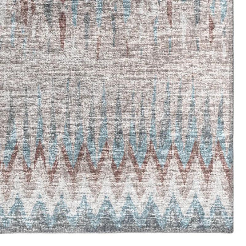 Addison Rugs Chevron Machine Woven Area Rug in Blue