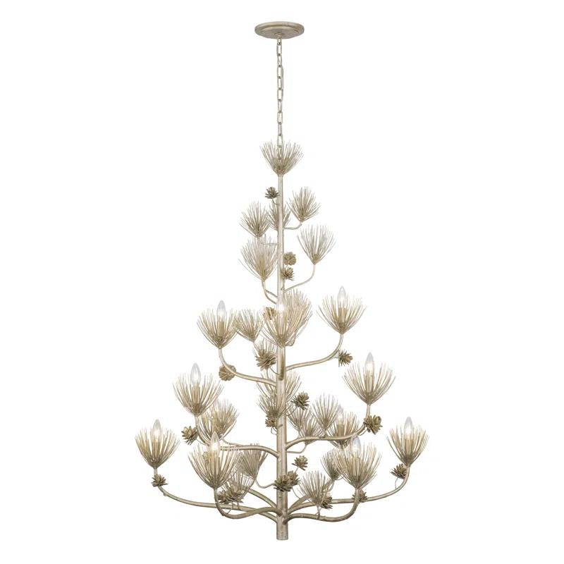 12 - Light Dimmable Tiered Chandelier
