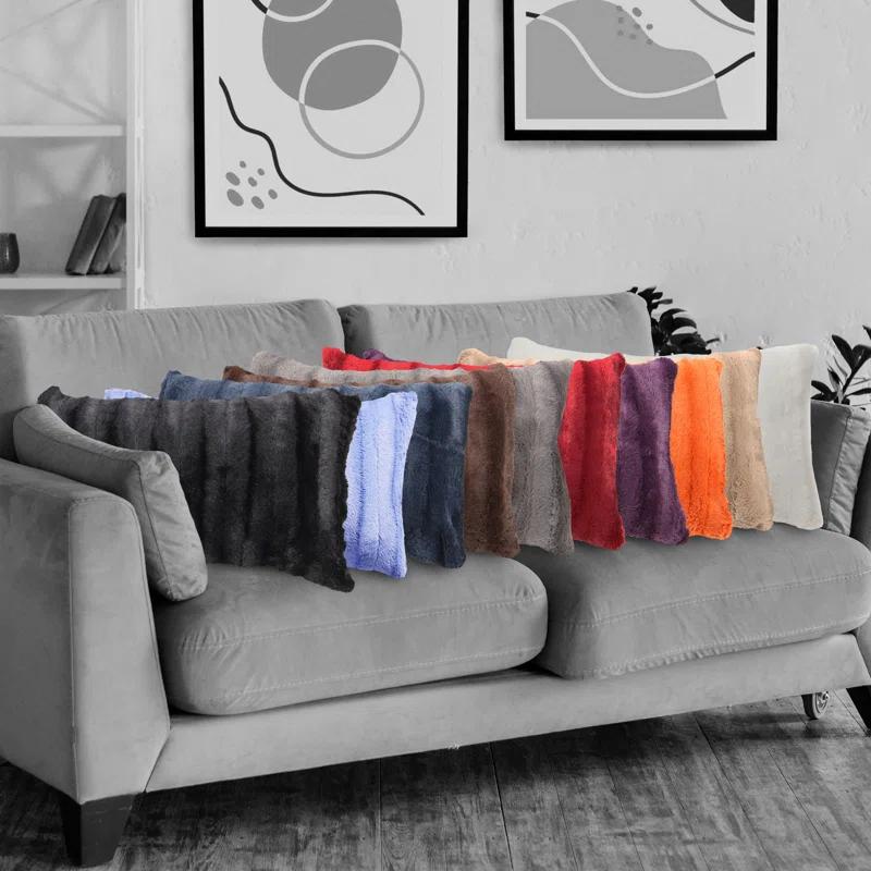 Faux Fur Throw Pillow (Set of 2)