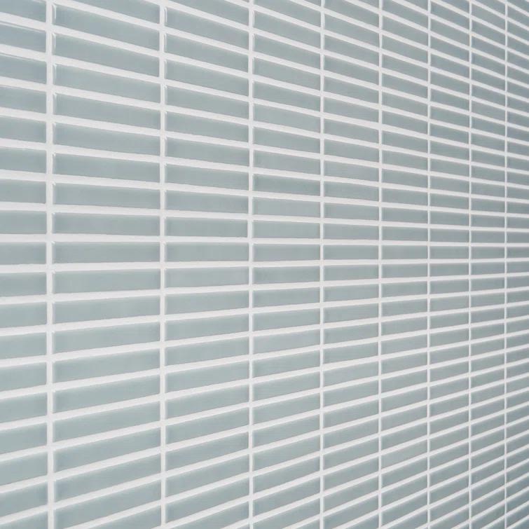 Monogram Stacked 11.19 In. X 11.9 In. Glossy Porcelain Mosaic Floor And Wall Tile (0.92 Sq. Ft. / Each)