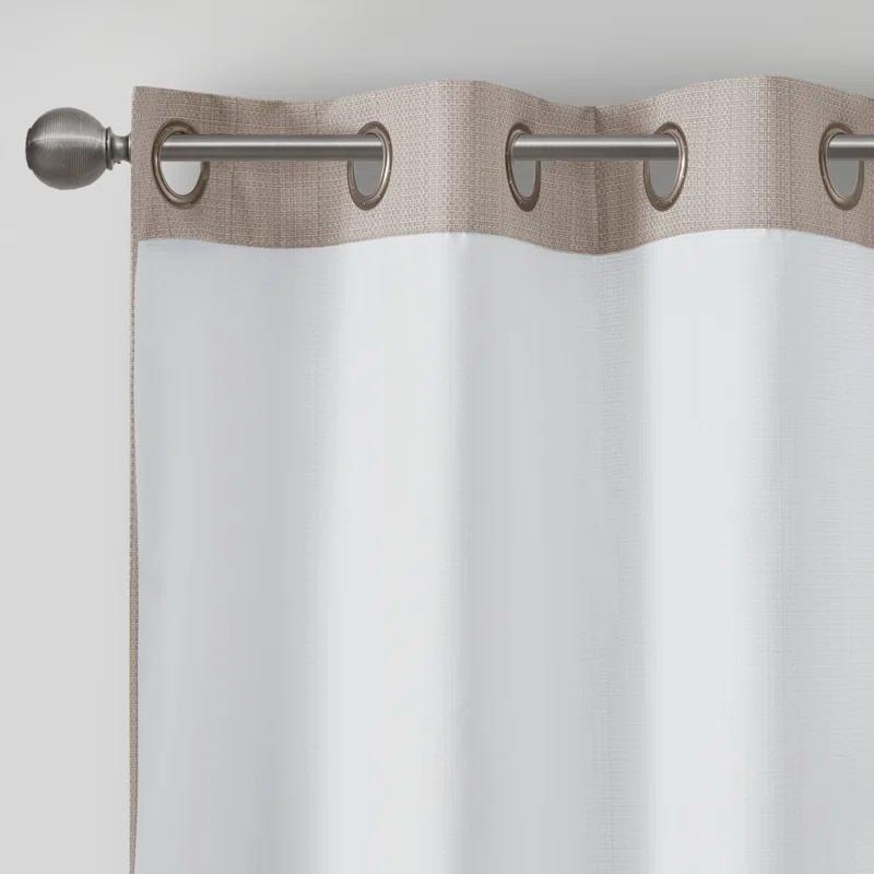 Madison Park Galen Basketweave Room Darkening Curtain Panel Pair (Set of 2)