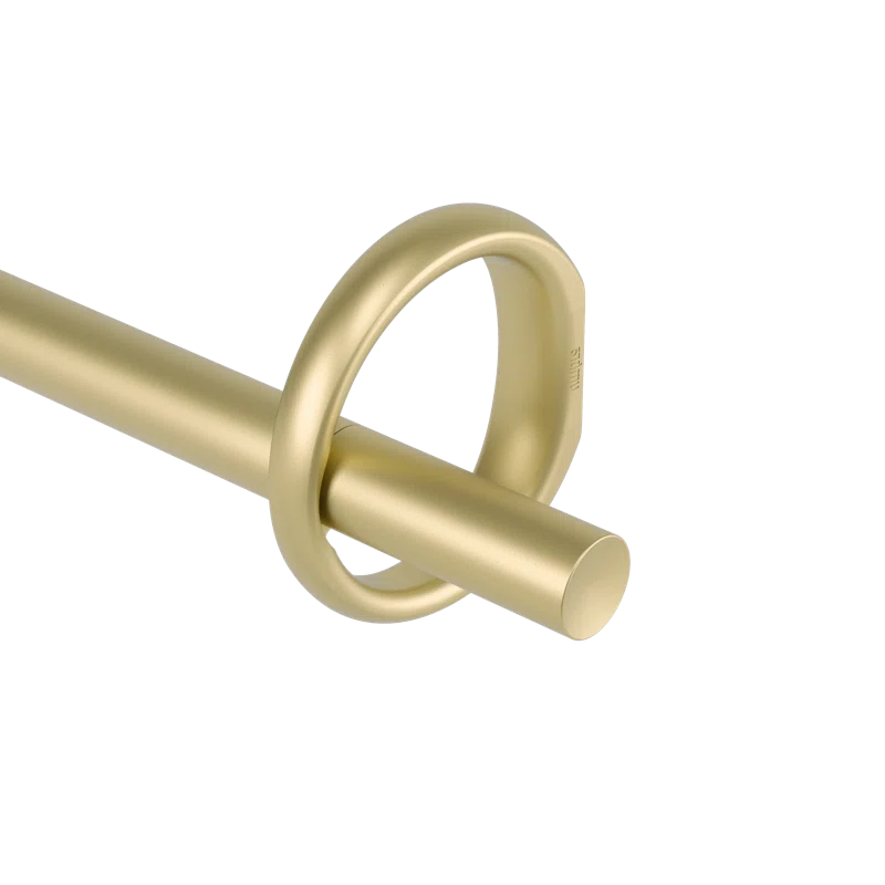 Gold Adjustable Modern Single Curtain Rod 42-120"