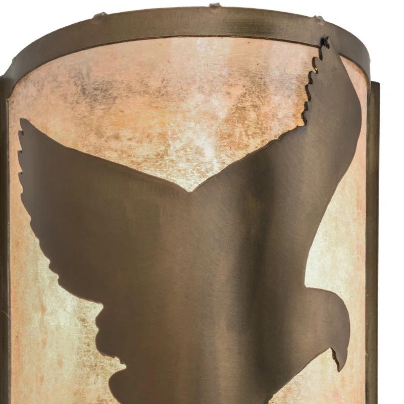 Meyda Lighting Rustic Lodge Copper Flush Mounted Sconce